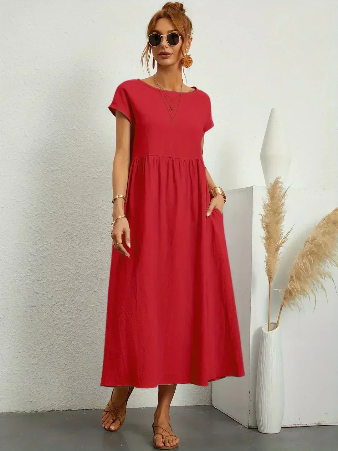 Ursina™ | Robe Midi Fluide.