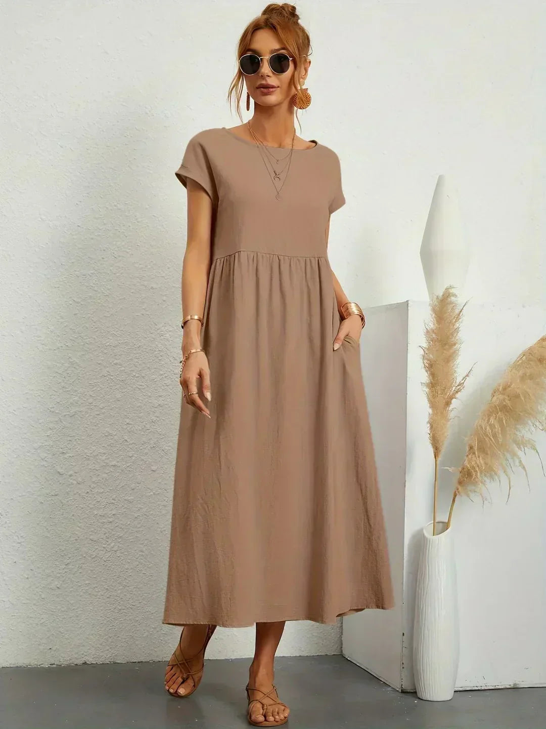 Ursina™ | Robe Midi Fluide.