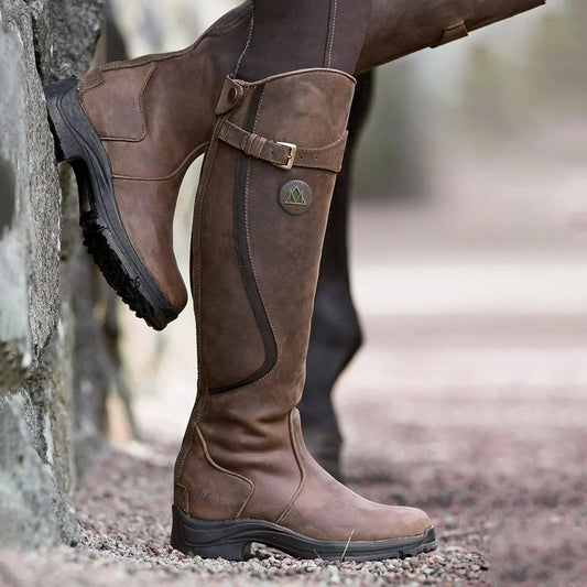 Bottes de Femme Imperméables au Genou avec Sangle et Semelle Antidérapante