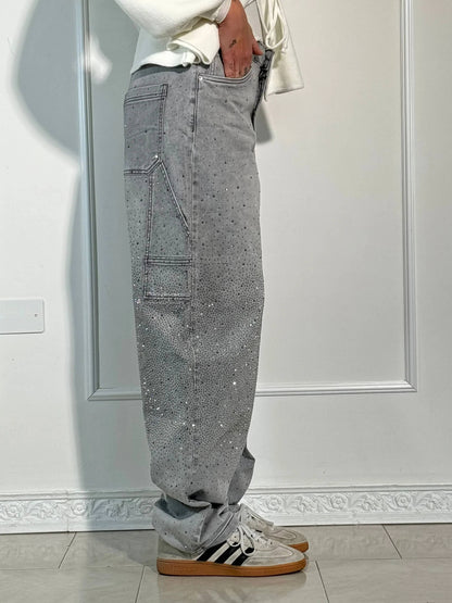 Victoria | Jeans Pailletés Taille Haute