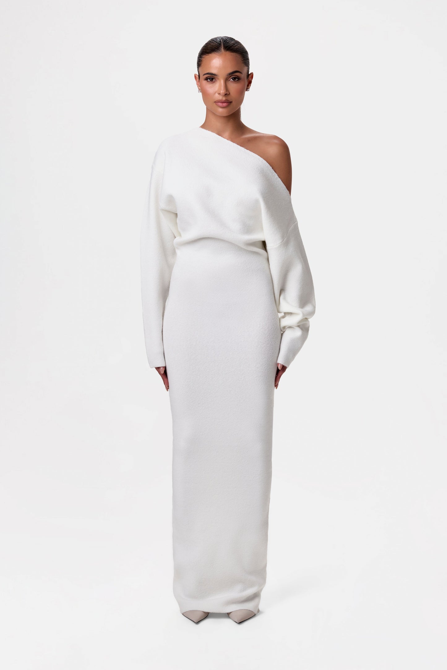 Robe Pull à Épaules Dénudées