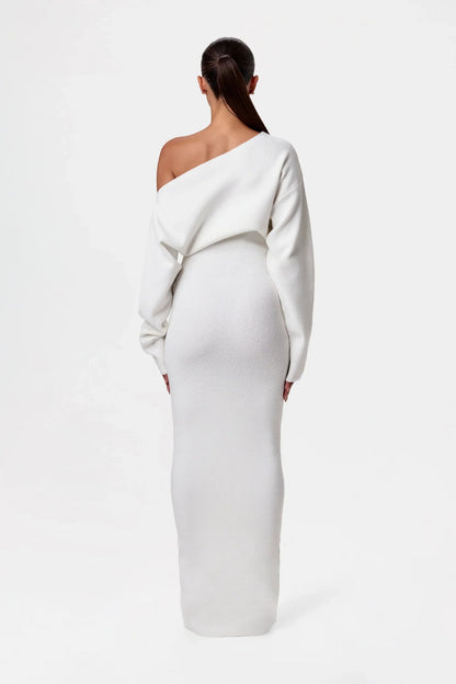 Robe Pull à Épaules Dénudées