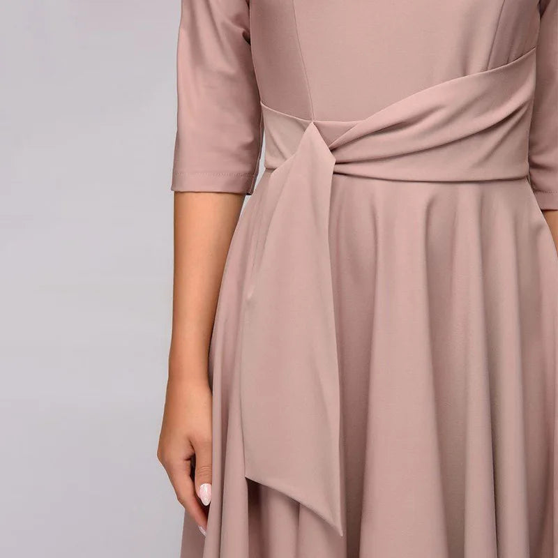 Élodie | Robe d'invitée de Mariage Simple pour femme | Midi