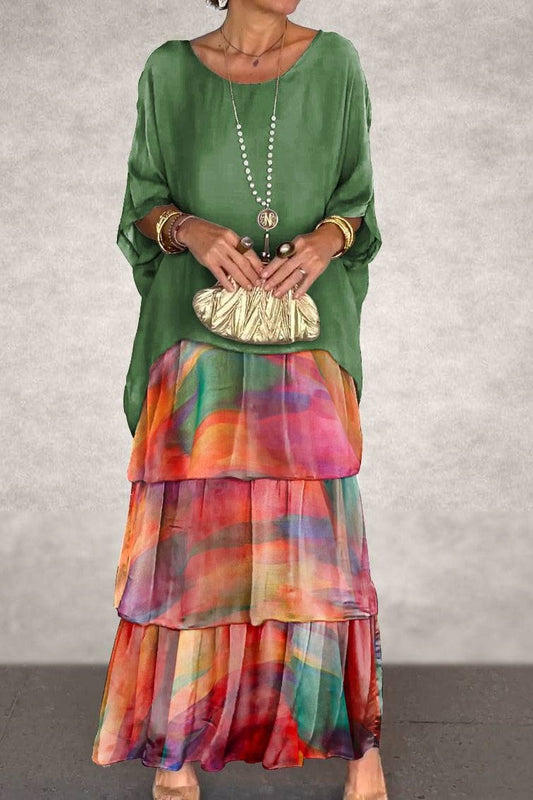 Robe Capa Nora - Vert Orange