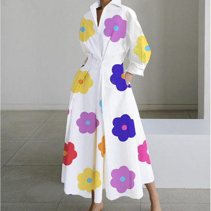 Robe Longue Portefeuille Élégante à Col - Chic et Intemporel