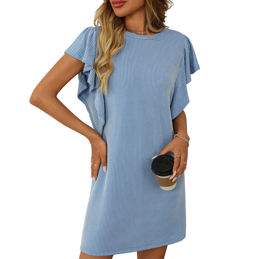 Ursula – Robe Droite avec Manches Volantes