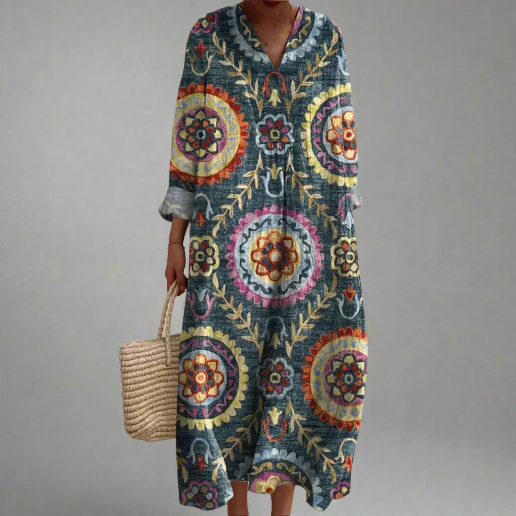 Ava | Robe Midi Géométrique