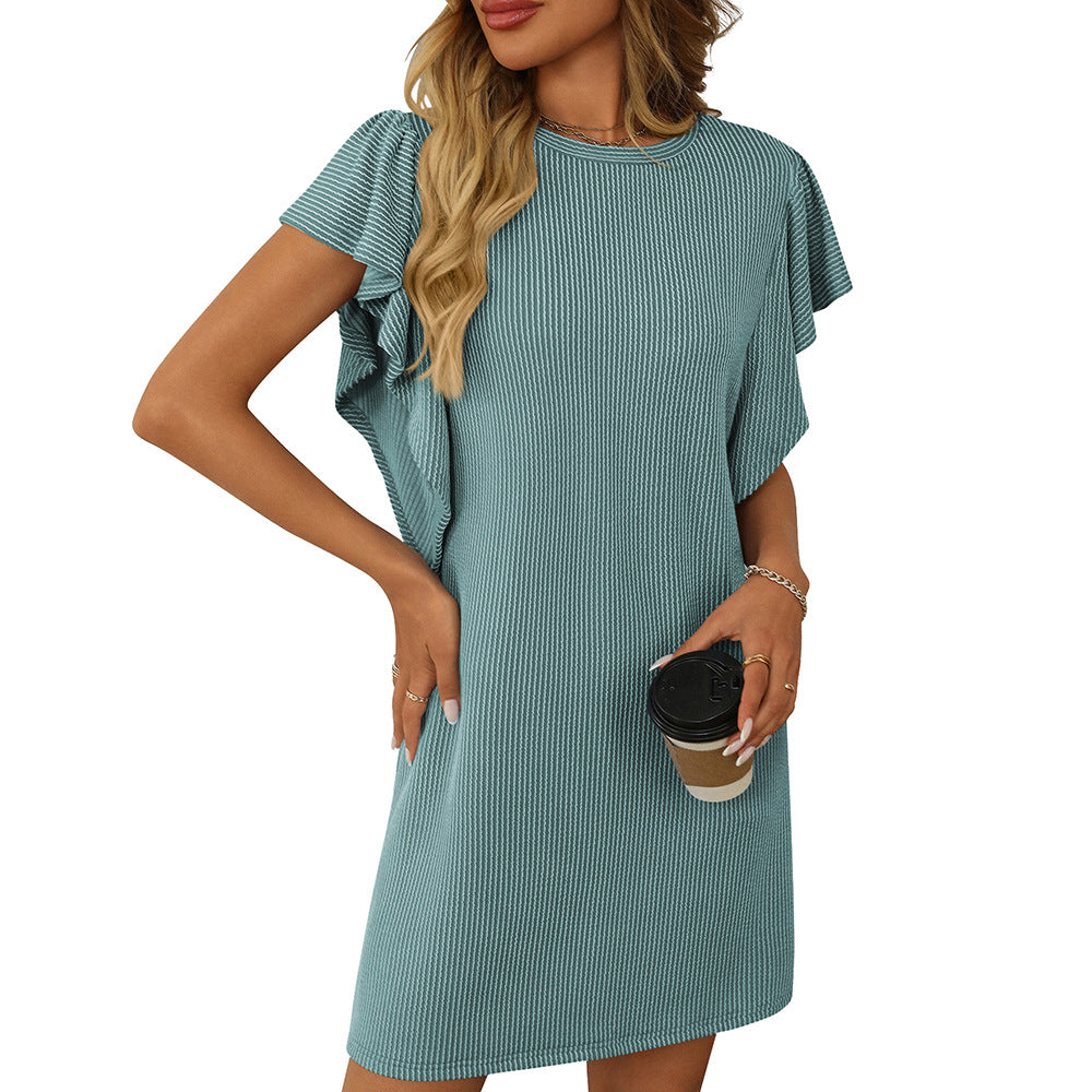 Ursula – Robe Droite avec Manches Volantes