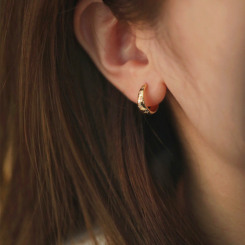 Boucles d'oreilles en or et argent de luxe