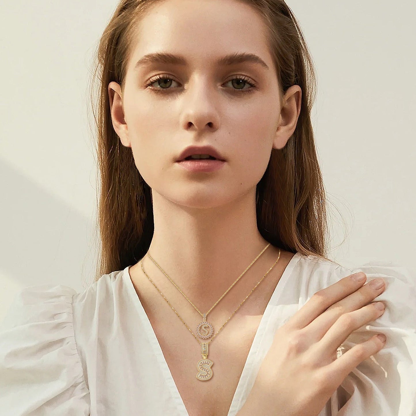 Collier Initial Pavé | Or