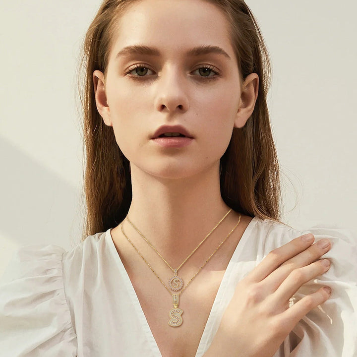 Collier Initial Pavé | Or