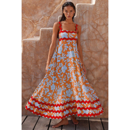 Jovie - Robe Décontractée Sans Manches avec Imprimé Floral