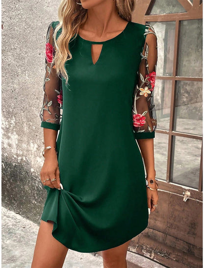 Sharina | Robe Chemise Fleurs Pour Femme | Mini