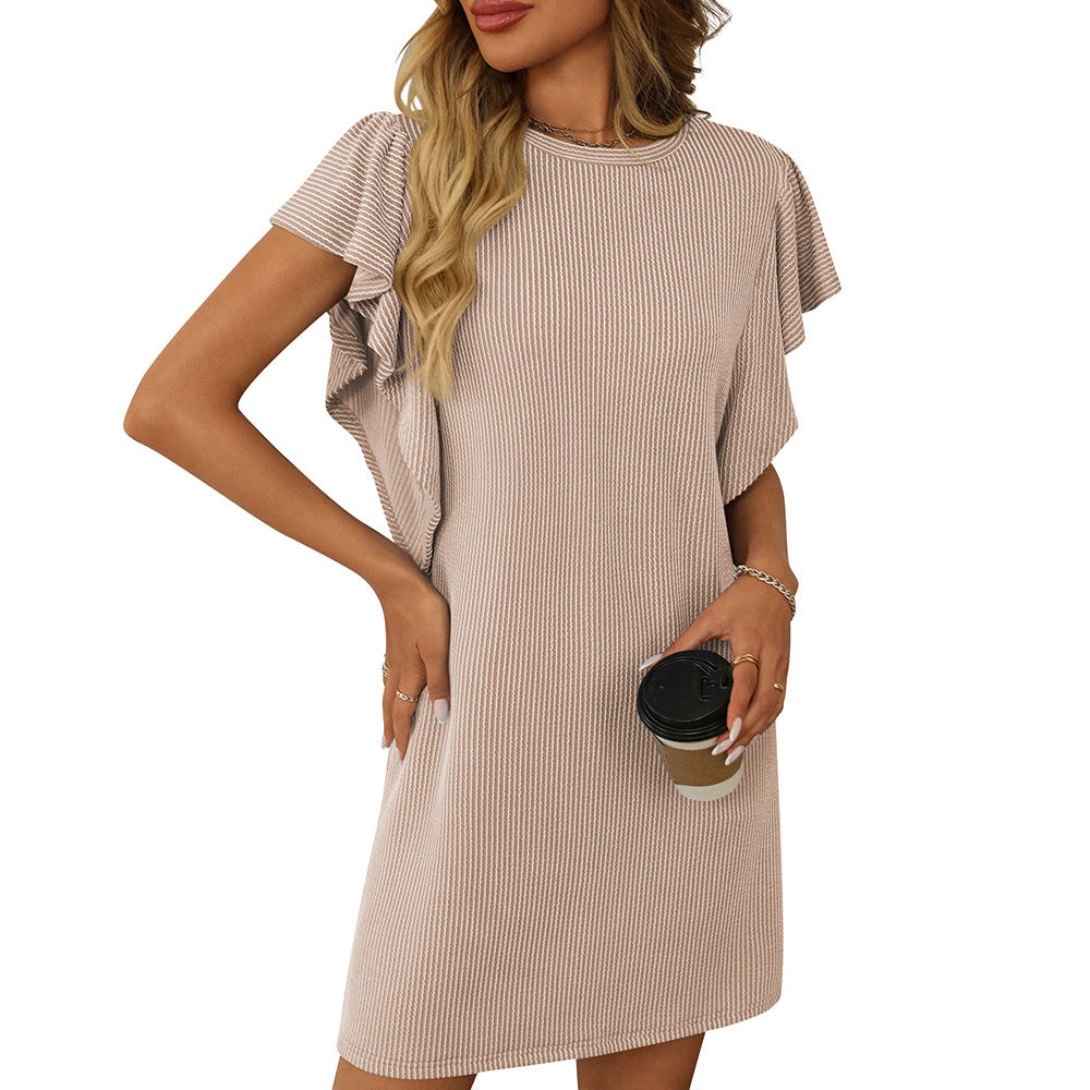 Ursula – Robe Droite avec Manches Volantes