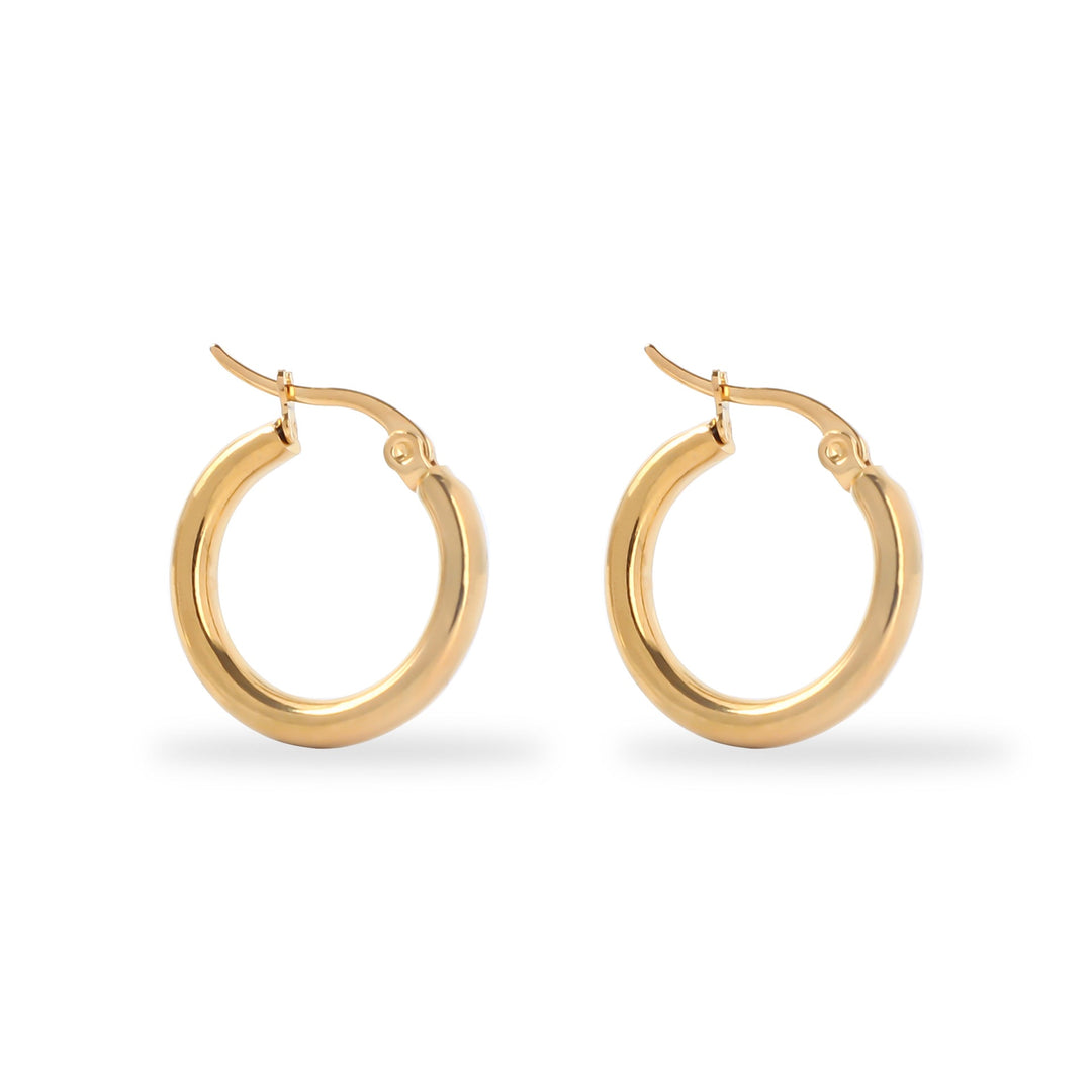 Boucles d'oreilles créoles classiques en argent poli
