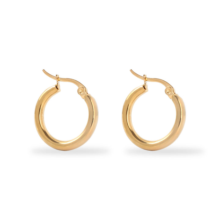 Boucles d'oreilles créoles classiques en argent poli