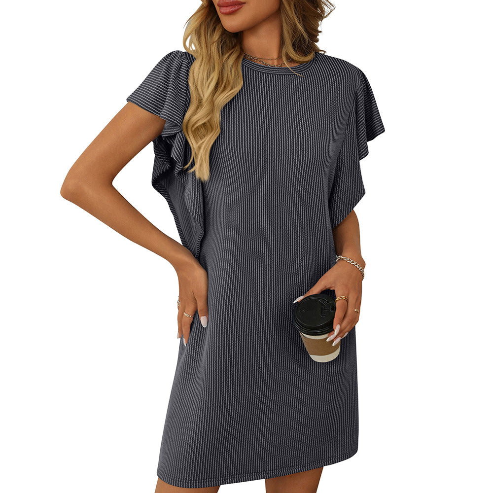 Ursula – Robe Droite avec Manches Volantes