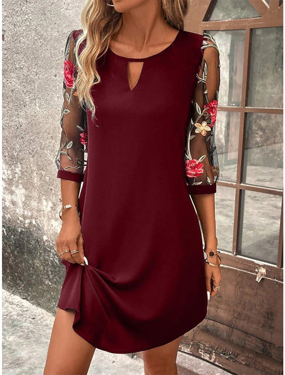 Sharina | Robe Chemise Fleurs Pour Femme | Mini