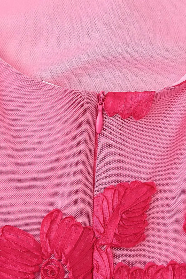 Calliope - Robe Maxi en Maille avec Applications Florales