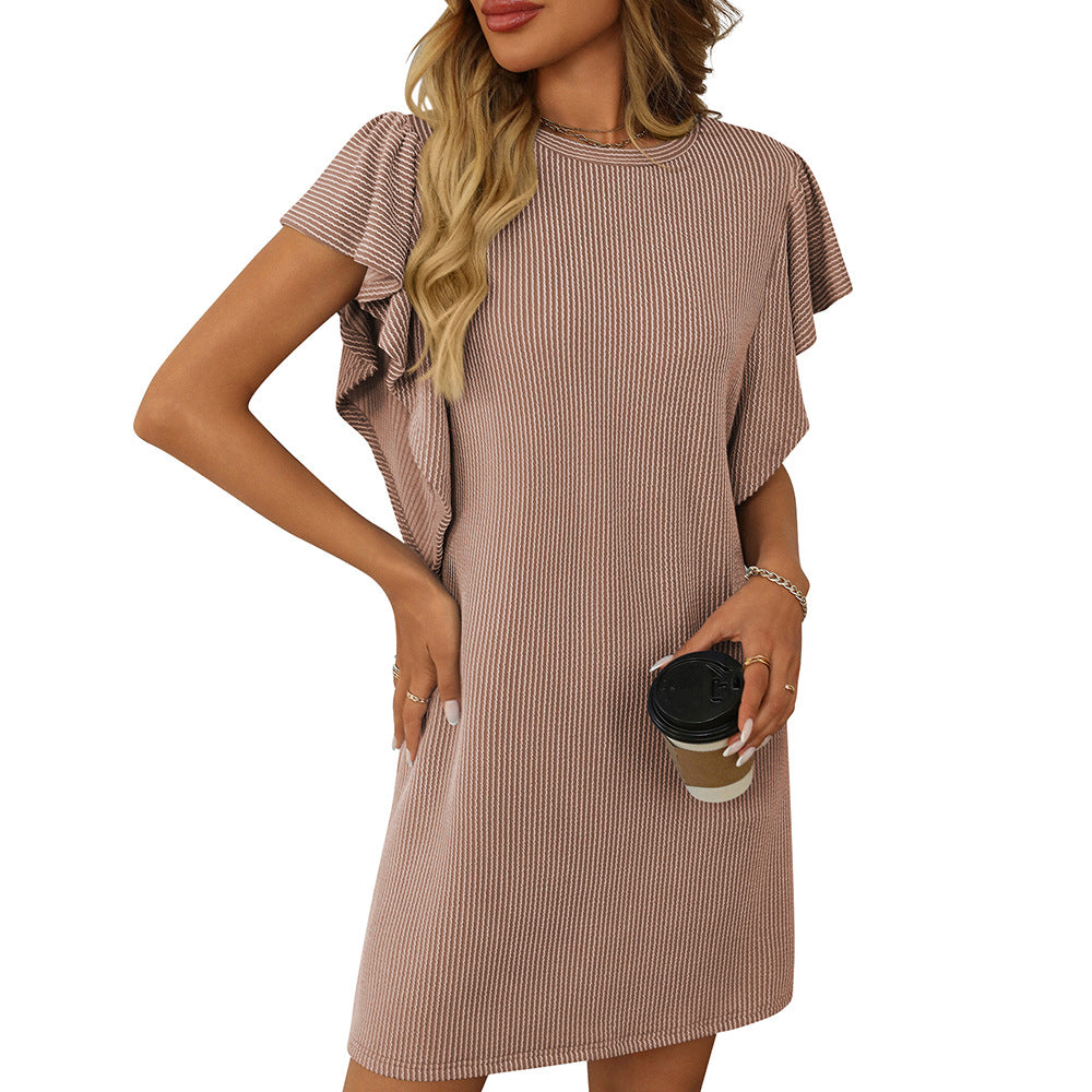 Ursula – Robe Droite avec Manches Volantes
