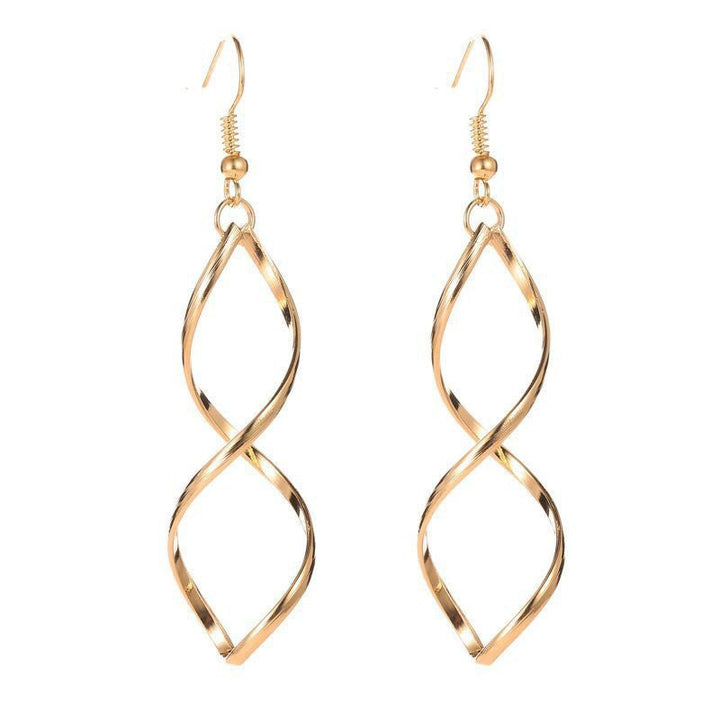 Boucles d'oreilles pendantes en spirale | Or