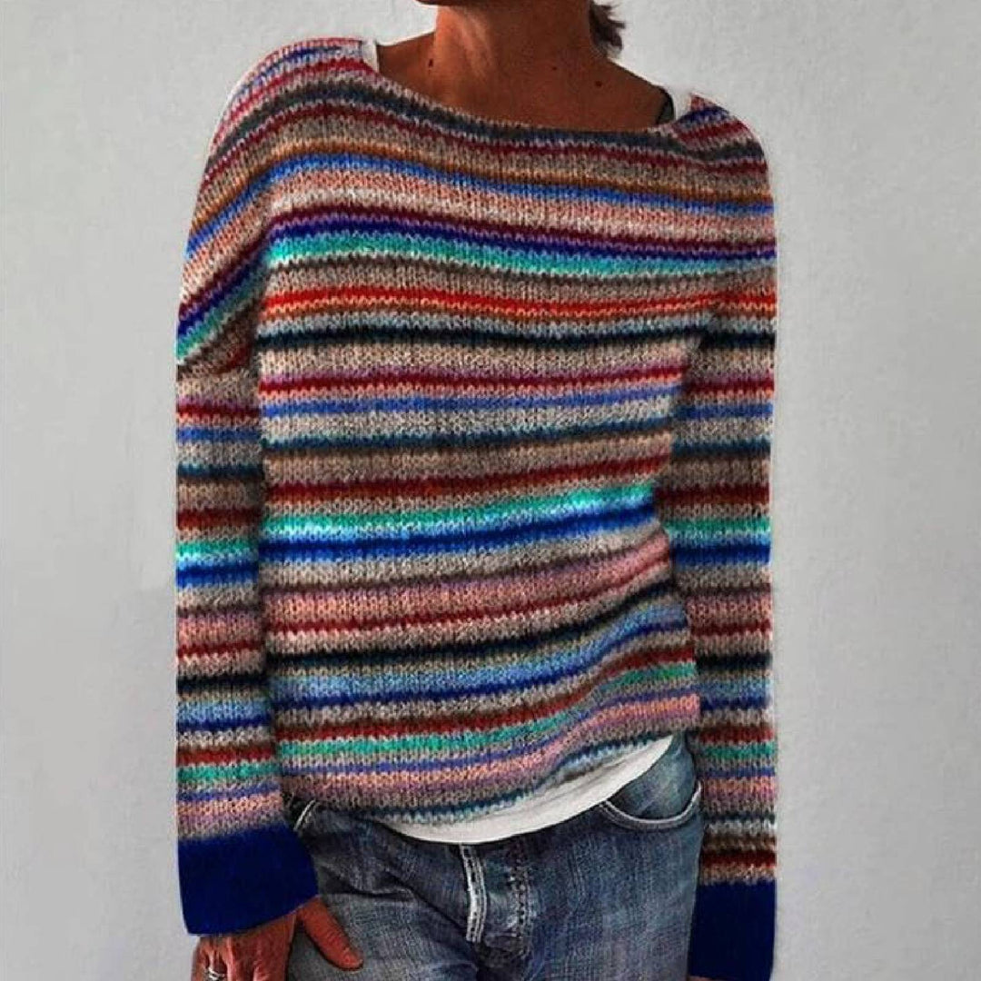 Barbara - Pull en Tricot Scandinave Rétro