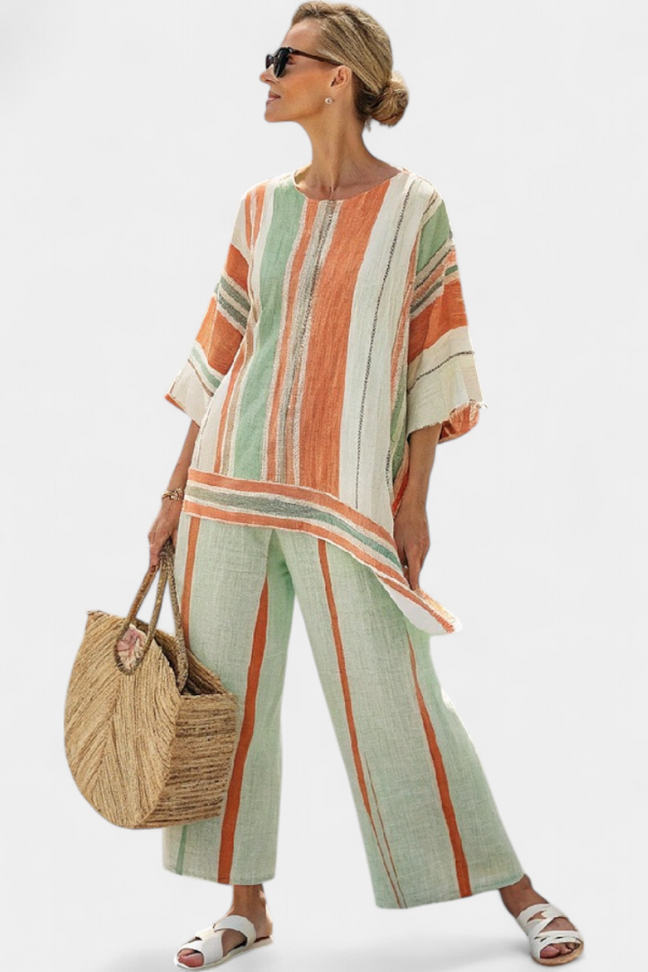 Bellmere | Haut Asymétrique Élégant & Pantalons à Jambes Larges