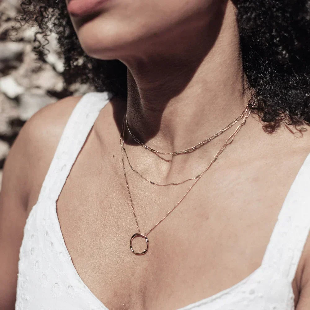 Collier à Trois Rangées Open Circle | Or