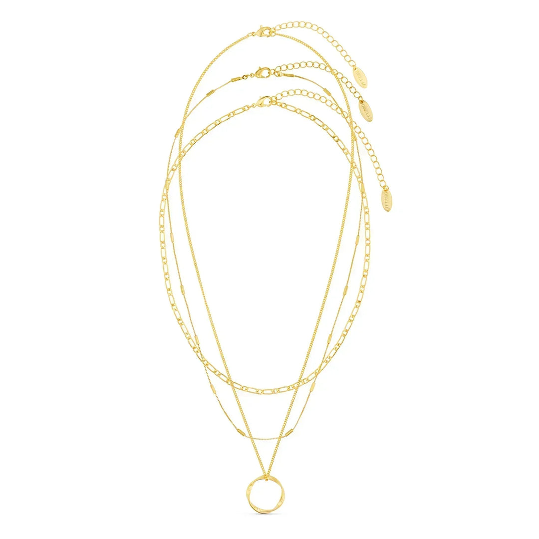 Collier à Trois Rangées Open Circle | Or