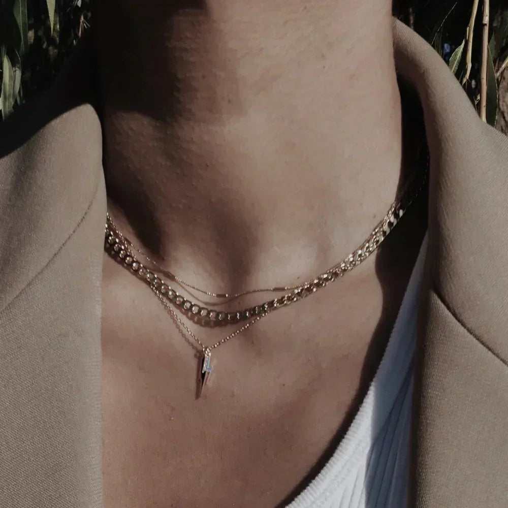 Collier en chaîne plate | Or