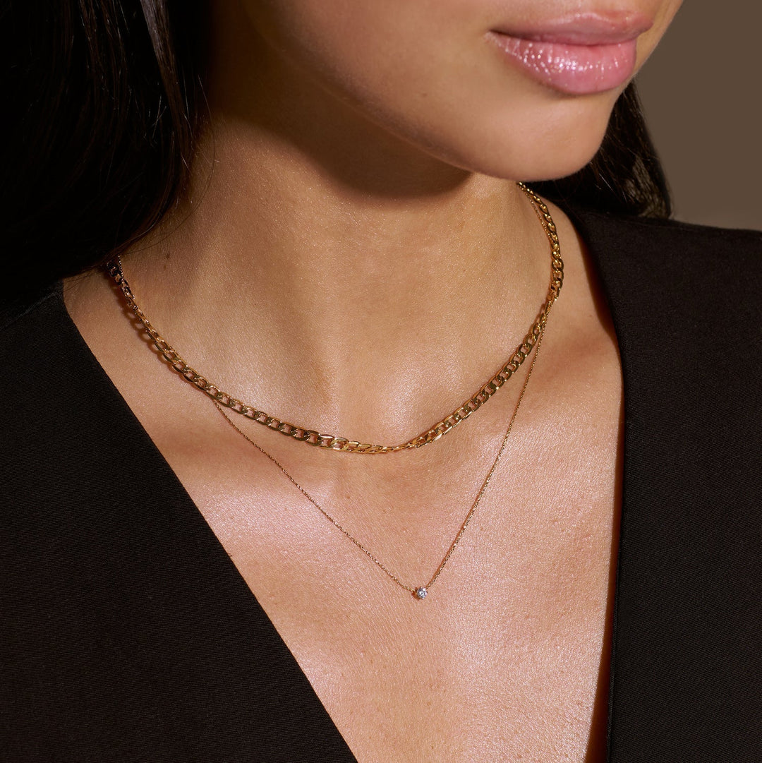 Collier Chaîne à Maillons Plat | Or
