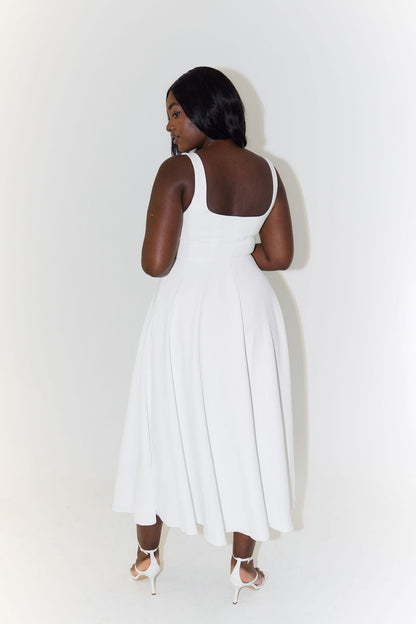 Melisandre - Robe Midi Femme, Élégante & Polyvalente