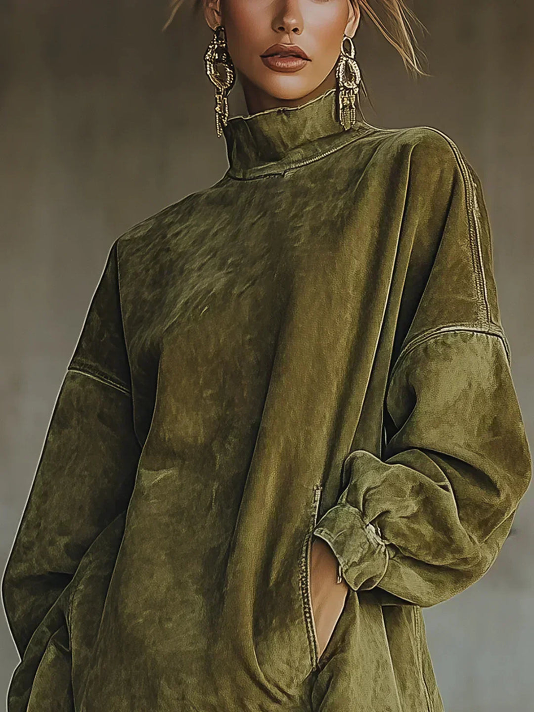 Amarinda | Sweatshirt surdimensionné avec détail à franges