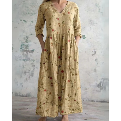 ELEANOR | ROBE MAXI FLORALE VINTAGE