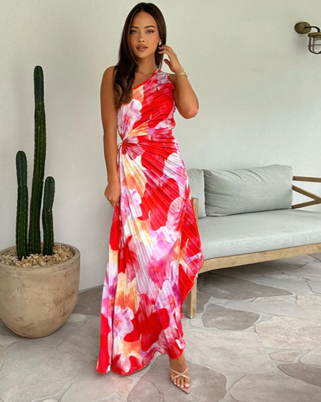 Céleste | Robe de Soirée Tropicale Éclatante