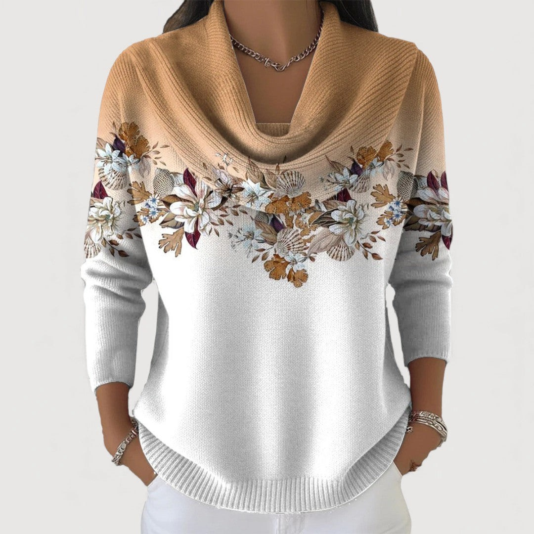 Alora™ | Pull Floral avec Col Doux