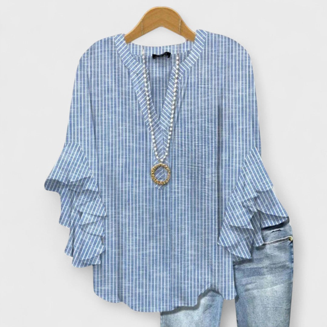 Cordelia™ | Blouse Imprimée pour Femmes avec Manches Volantes