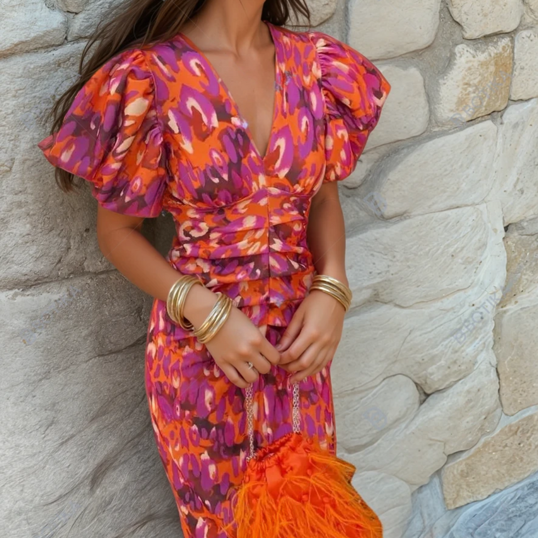 CAROLE | ROBE FIESTA VIBRANTE AVEC DES DÉTAILS IMPRESSIONNANTS