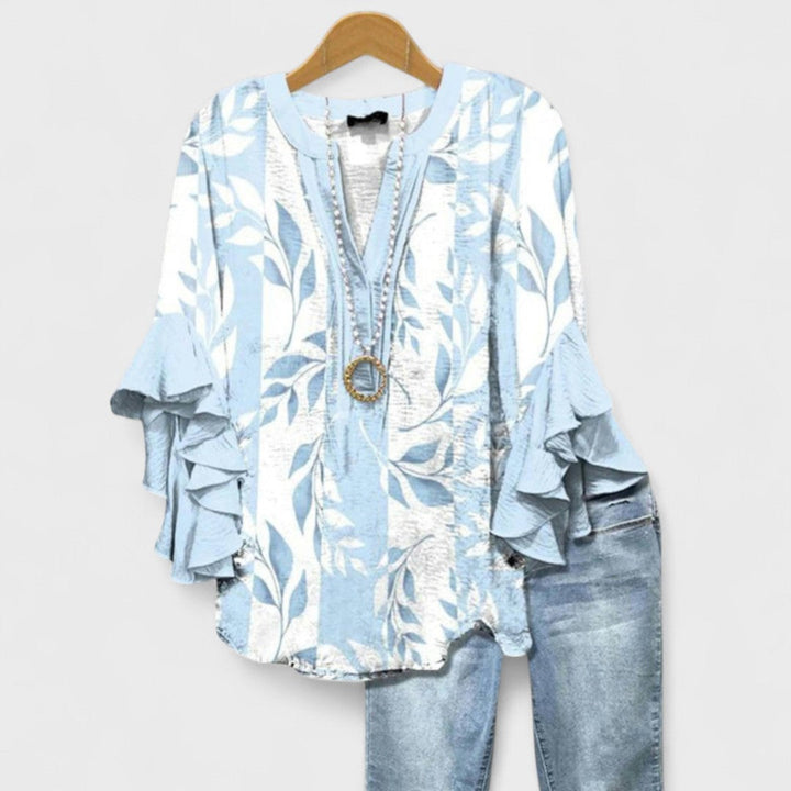Cordelia™ | Blouse Imprimée pour Femmes avec Manches Volantes