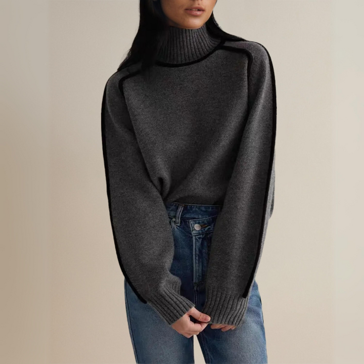 Claire | Pull Élégant à Col Montant