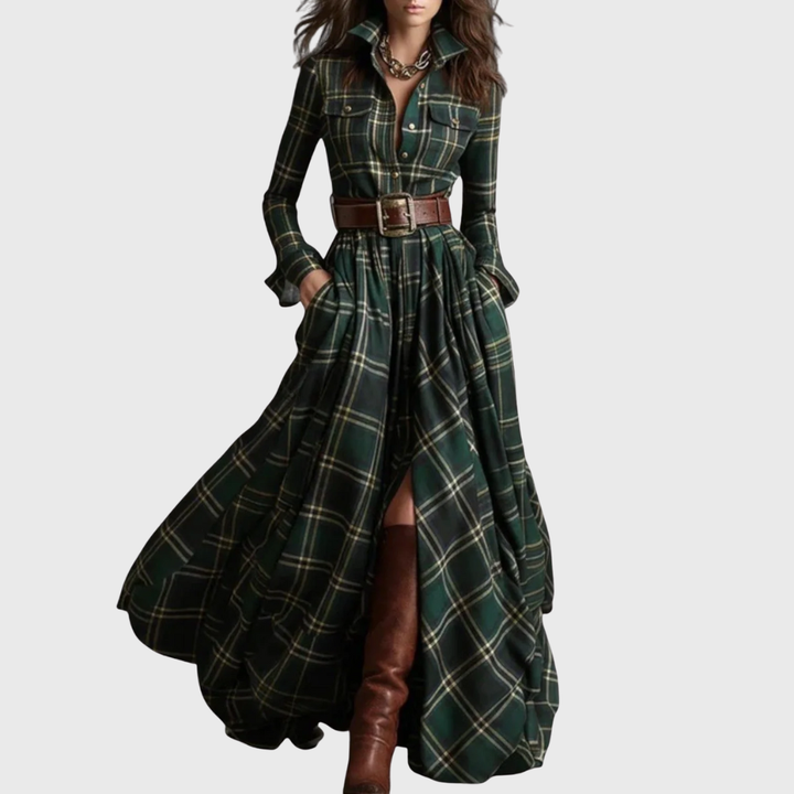 Bikki™ | Robe Maxi à Carreaux
