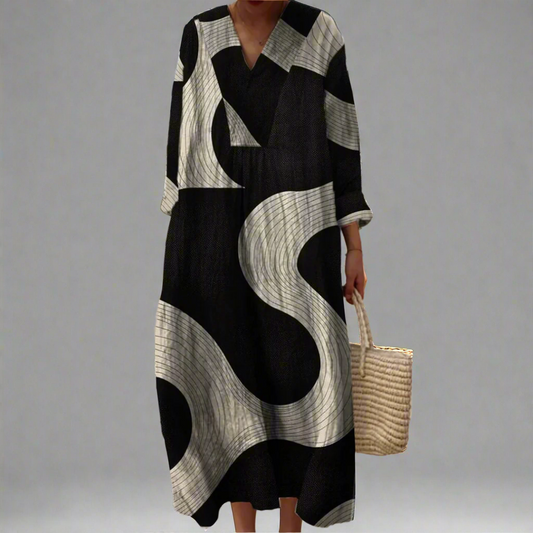 Karen™ | Robe Géométrique Élégante