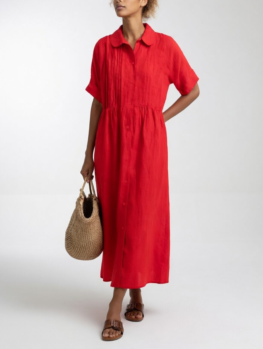 Lysandra™ — Robe Chemisier Légère pour l'Été