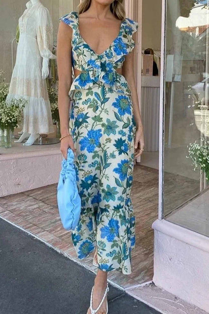 Ariella | Robe Fleurie avec Volants