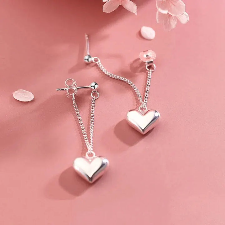 Boucles d'oreilles créoles en forme de cœur géométrique antique