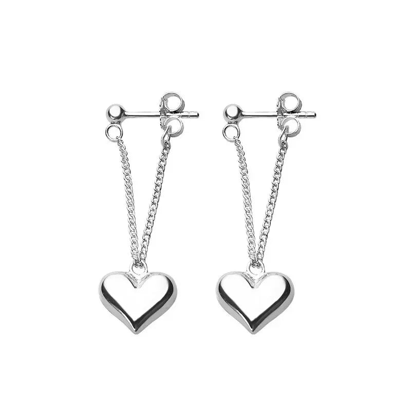 Boucles d'oreilles créoles en forme de cœur géométrique antique