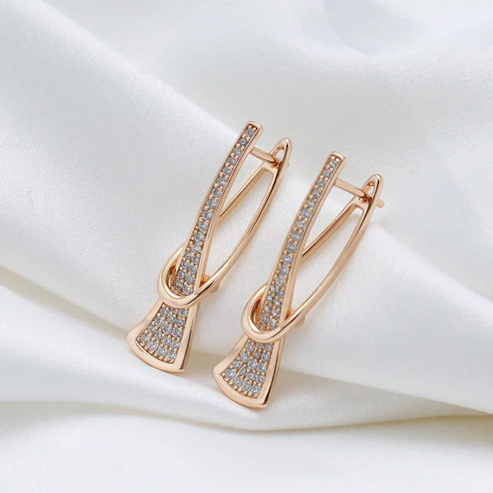 Boucles d'oreilles en cristal Radiant Layers | Or