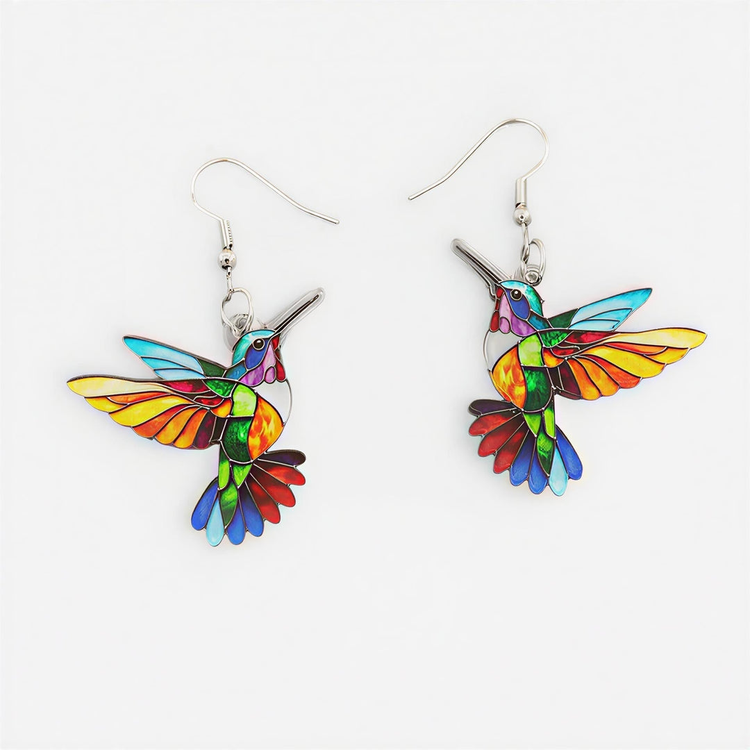 Boucles d'oreilles Colibri avec collier gratuit