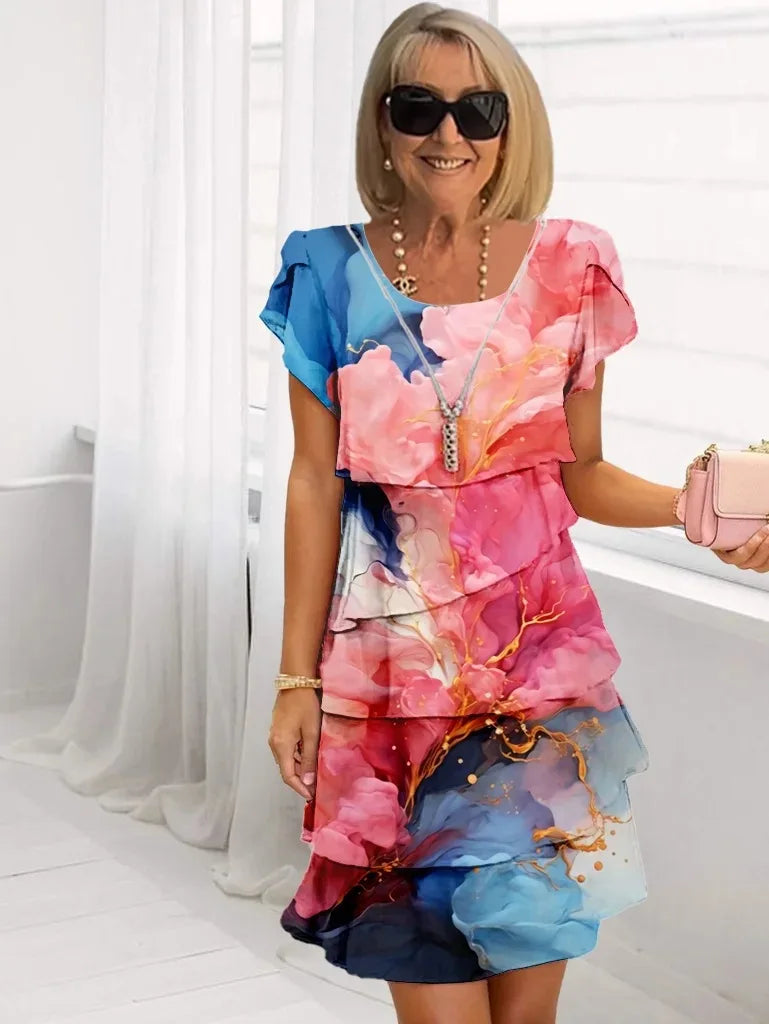 Caroline | Robe à volants Élégante et Confortable