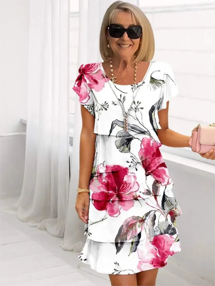 Cynthia | Robe à volants Élégante et Confortable